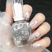 WIFKLSIIPG New Nail Polish No Bake Quick Dry White Non Tear Off Suit Multi Color Transparent Nail Polish Shiny Nail Polish 12ml