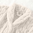 thumbnail image 4 of Timegard Bathrobe for Women Fuzzy Button down V Neck Robe Fleece Warm Long Sleeve Pajamas with Pockets, 4 of 8