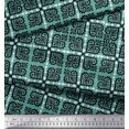 thumbnail image 3 of Soimoi Rayon Crepe Fabric Arrow,Swirl & Floral Block Print Sewing Fabric Yard 46 Inch Wide, 3 of 3