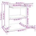 thumbnail image 4 of vidaXL Computer Desk Concrete Grey 80x50x75 cm Engineered Wood, 4 of 4