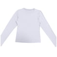 thumbnail image 4 of Hiiyo T-Shirt à Manches Longues à Col Rond pour Femme, Uni, Décontracté, Ajusté, sous-Vêtement, Blanc G, 4 of 4