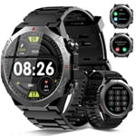 Smartwatch pour hommes, 1.39'' avec Bluetooth Answer Make Calls/120+ Sport Mode/30-Day Standby, Smartwatch robustes pour Android et iPhone Dispositifs Noir