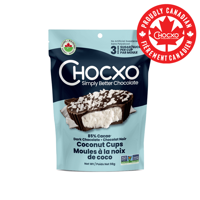CHOCXO Organic Dark Chocolate Coconut Cups 98g