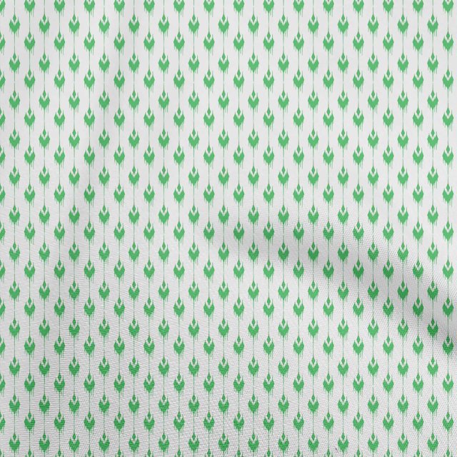 oneOone Rayon Sea Green Fabric Ikat Sewing Material Print Fabric By The Yard 56 Inch Wide