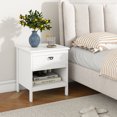 thumbnail image 4 of Gymax 2PCS 2-tier End Table w/Drawer Open Storage Shelf 2 Tiers Nightstand Bedroom, 4 of 10