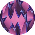 thumbnail image 1 of Ahgly Tapis Rond Lavable en Machine Intérieur Transitionnel Violet, 5 Pieds Rond, 1 of 7