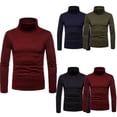 thumbnail image 2 of Mens Slim Fit Casual Turtleneck Sweaters Knitted Pullover Thermal Sweaters, 2 of 6