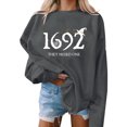 thumbnail image 2 of EGNMCR Chandails à Capuche pour Femmes, Chandails pour Femmes, Chandail d'Halloween Femmes Citrouille Café Chandails Graphiques Mignons Chandails d'Halloween Automne Chandail Col Rond Femmes Blouse, 2 of 6