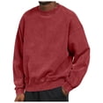 thumbnail image 1 of Ediodpoh Men's Casual Shoulder Drop Solid Color Soft Comfortable Hoodie Sweatshirt for Men Red L, 1 of 8