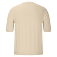 thumbnail image 4 of Gspmoly T-Shirts pour Hommes, Mode Été Tricoté Décontracté Couleur Unie Manches Courtes Col Rond Blouse Haut Homme Liquidation, 4 of 6