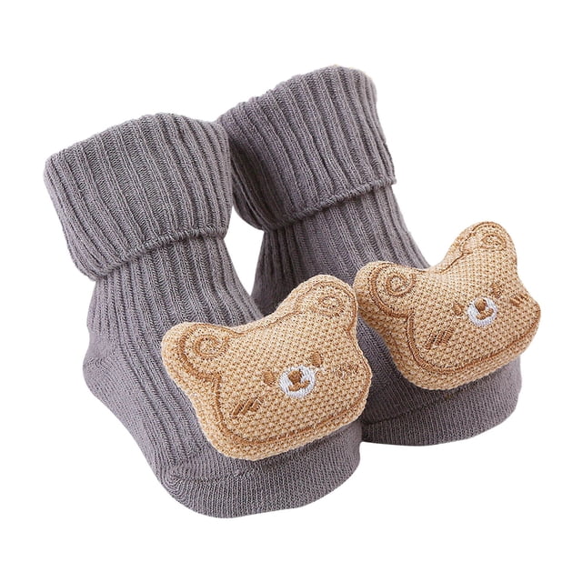 Baby Socks Knitted Cartoon Pattern Adorable Boys Girls Toddler Middle Tube Sock Classic Design