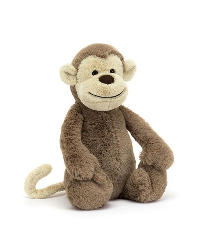 Jellycat Bashful Monkey Stuffed Animal, 12 inches | Soft Plush Monkey Toy | Cute Gift for Kids & Adults