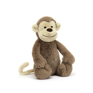 Jellycat Bashful Monkey Stuffed Animal, 12 inches | Soft Plush Monkey Toy | Cute Gift for Kids & Adults