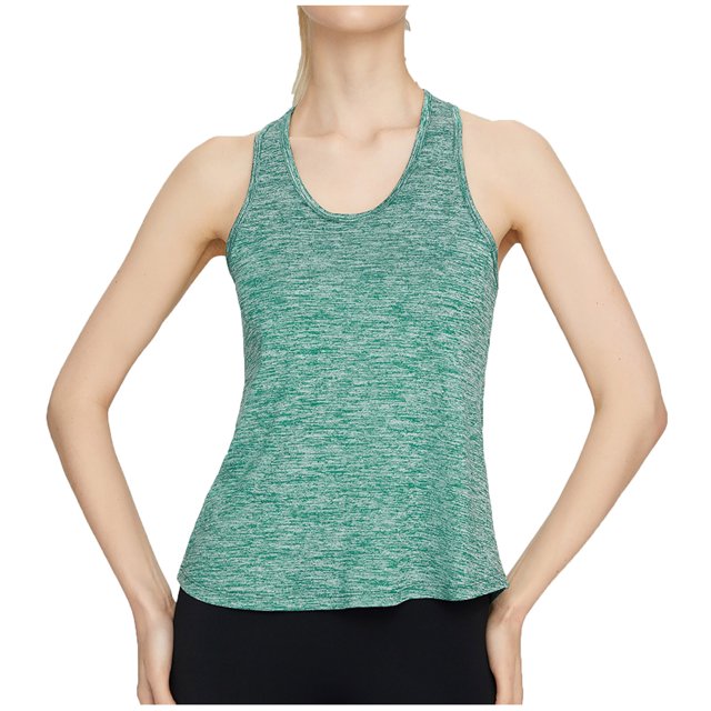Timegard Workout Tops for Women Racerback Round Neck Athletic Running Tank Tops Loose Sleeveless Gym Tops