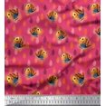 thumbnail image 1 of Soimoi Rayon Crepe Fabric Feather & Bird Cartoon Print Fabric by The Yard 46 Inch Wide, 1 of 3
