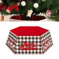 thumbnail image 2 of FAROOT Christmas Tree Skirt Santa Claus Letter Print Decorative Apron, 2 of 5