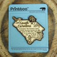thumbnail image 1 of USA South Carolina State Map Wooden Magnet Souvenir Fridge Magnet Gift, 1 of 5