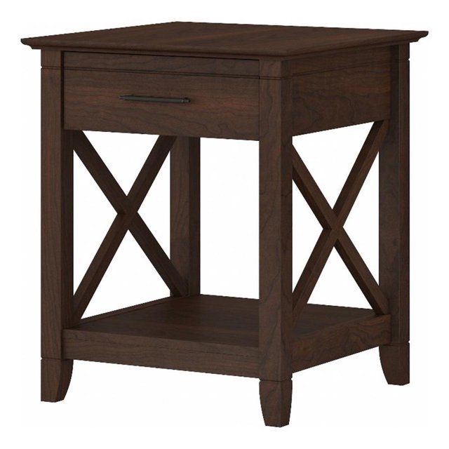 Bowery Hill Table d'Appoint avec Rangement en Cerisier Bing - Bois d'Ingénierie
