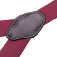 thumbnail image 3 of Buyless Fashion Bretelles Formelles pour Hommes en Sergé de Satin, Lot de 2 - Dos en Y Ajustable à 6 Pinces de 48 Pouces - Bout en Cuir de 1 1/4 Pouces, 3 of 7