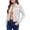 White, variant on Women Fashion Lapel Solid Casual Denim Buttons Blazer Jeans Jacket Cardigan