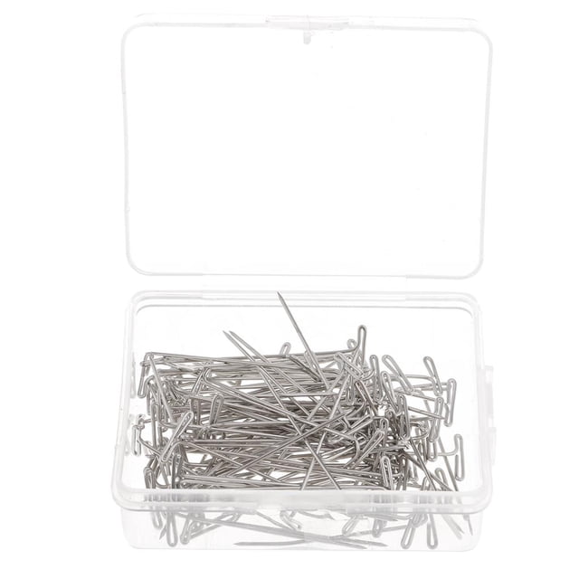 100 Pcs Épingles en T Polyvalentes en Acier Plaqué avec Boîte de Rangement - 32 mm