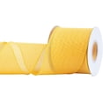 thumbnail image 1 of Joycrosso Burlap Wired Edge Ribbon 3 inch x 10 Yards, Yellow, Ideal for Crafting, Gift Wrapping, Wreath, Christmas Tree, and Rustic Wedding Decorations, 1 of 4
