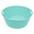 thumbnail image 1 of Mainstays 17.5-in Light Blue Plastic Round Party Tub with Handles, Perfect for Parties, 1 Piece, 1 of 6