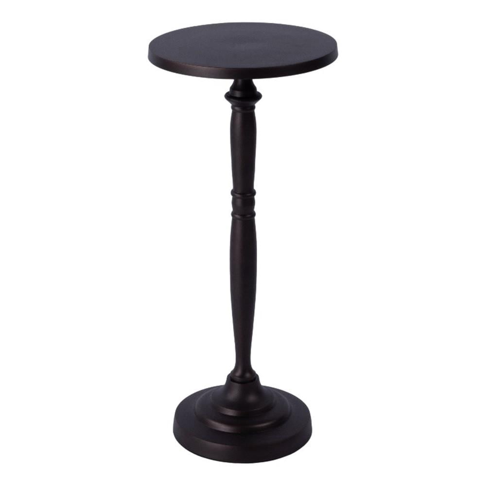 Butler Specialty Company Landon Outdoor Round Metal Pedestal Side Table - Bronze