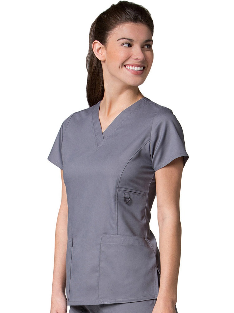 EON Women's COOLMAX V-Neck Solid Scrub Top