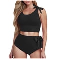 thumbnail image 2 of BEFOKA Maillot de Bain d'Été pour Femmes en Liquidation, Maillots de Bain Solides pour Femmes, Maillots de Bain Bandage, Maillots de Bain Col Rond Sans Noir, 2 of 5
