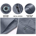 thumbnail image 3 of Pisexur Pantalon Habillé pour Homme Pantalon Chino Extensible Performance Ultime avec Taille Extensible, Pantalon pour Homme Résistant aux Plis Gris,29, 3 of 5