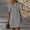 Grey, variant on Wiyuqeen Women's Button Down Cotton Linen Shirt Dresses Half Sleeve Comfy Casual Loose Fit Summer Dresses Solid Color Collared Beach Midi Dresses