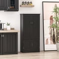 thumbnail image 2 of HOMCOM 48" Kitchen Pantry, Kitchen Storage Cabinet with Shelves, Black, 2 of 10
