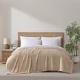 thumbnail image 1 of C&C California, Jacquard Sherpa Blanket, Cozy, Soft, Easy Care, Plush, Oat, 1 of 5