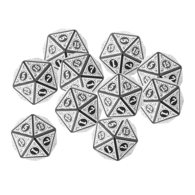 Polyhedral Lightweight English Letters Portable 20 mm for Toy Gift Teaching White