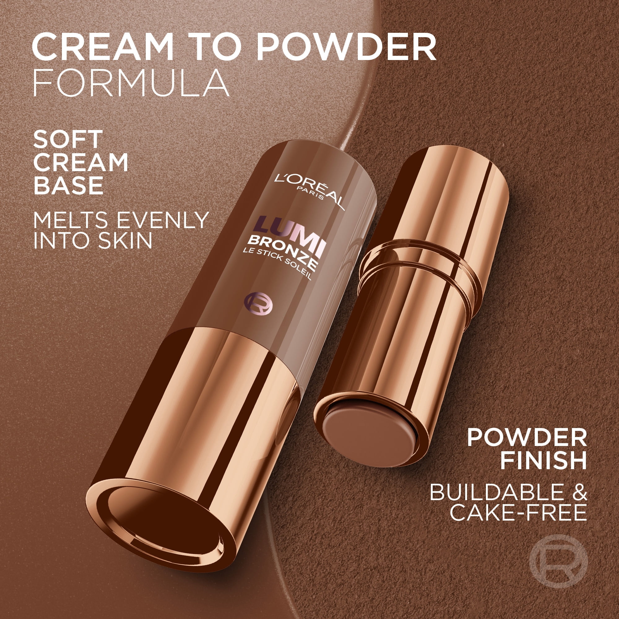 L'Oréal Paris LUMI Bronzant Le Stick Soleil, Bâton bronzant crème à poudre