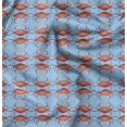 thumbnail image 1 of Soimoi Blue polyester Crepe Fabric Crabs Ocean Decor Fabric Printed Yard 52 Inch Wide, 1 of 6