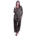 thumbnail image 1 of Moomaya Ensemble de Pyjama à Manches Longues et Shorts pour Femmes, Pyjama en Satin à Boutons pour Femmes, 1 of 6