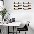 thumbnail image 4 of Unique Bargains 6 Pcs Wine Rack Wall Mounted, Iron Hanging Wine Bottle Holder, Wall Display Rack for Standard Wine Bottles, Gold, 4 of 6