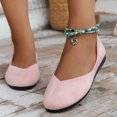 thumbnail image 3 of B91xZ Chaussures Plates pour Femmes Confortables à Enfiler pour Bureau et Travail, Rose 9, 3 of 5