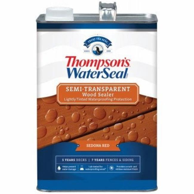 Thompsons Waterseal 185950 1 gal Teinture d'Étanchéité Semi-Transparente, Rouge Séquoia