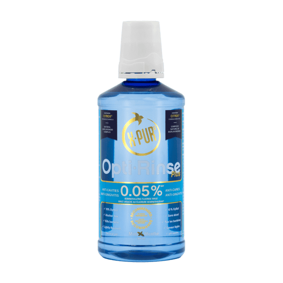 X-PUR Opti-Rinse 0.05% Fluoride Mouthwash, Alcohol-Free, Citrox® & Xylitol, Mint Flavor, Sugar-Free, 500mL