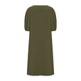 thumbnail image 5 of Liquidation d'Été 2025! Robe pour Femme Grande Taille, Liquidation de Robes d'Été pour Femmes, Combinaison d'Été pour Femme en Coton et Lin à Manches Courtes, Col en V, Manches Courtes, Jupe Longue, 5 of 5