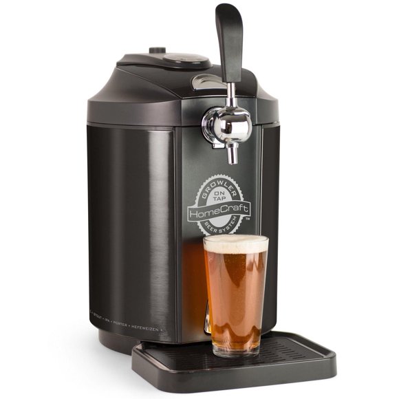 HomeCraft™ 5L Kegerator & Beer Growler Cooling System, Black Stainless Steel
