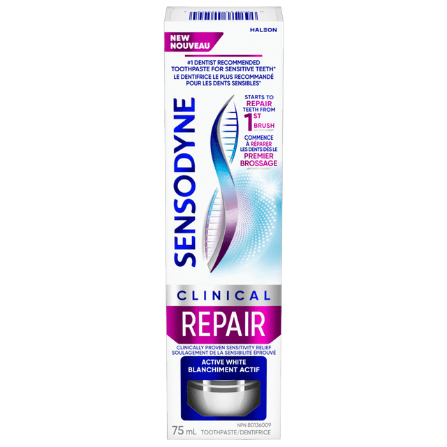 Sensodyne Clinical Repair Mint Toothpaste for Sensitive Teeth (Active ...
