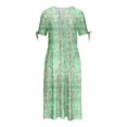 thumbnail image 4 of Babysbule Liquidation Robes d'Été pour Femmes, Mode Femmes Décontractée Ample Imprimé Papillon Col en V Manches Mi-Longues Boutons Poches Robe Longue, 4 of 5