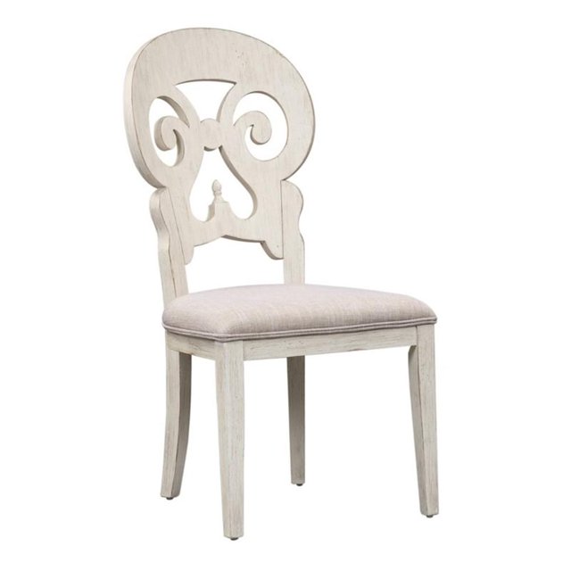 Liberty Furniture Chaise de Salle à Manger Style Ferme Réinventée (RTA) en Blanc Antique/kaki