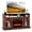 Rustic Brown, variant on Costway 58" Fireplace TV Stand with LED Lights Entertainment Center for 65 Inch TV Black