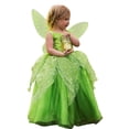 thumbnail image 3 of HAWEE Robe de Princesse Fée Clochette pour Fille Déguisement Costume Fleur Feuille Verte Lutins Fée Cosplay Vêtements, 3 of 6