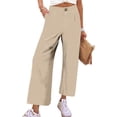 thumbnail image 1 of LSLJS Women Loose Casual Comfortable Solid Color Straight Leg Wide Leg Pants Womens Work Pants, 1 of 9